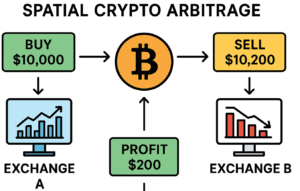 Spatial crypto arbitrage